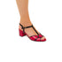 Sandali rossi con cinturino per il tallone con tacco 5 cm Lora Ferres, Donna, SKU w042000329, Immagine 0